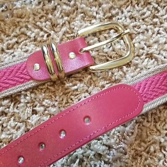NWOT pink canvas belt 20W - Picture 2 of 3